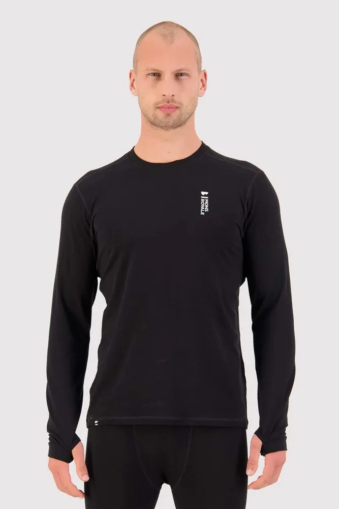 Mons Royale Cascade Merino Flex 200 Men's Long Sleeve - Black