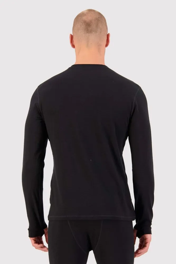 Mons Royale Cascade Merino Flex 200 Men's Long Sleeve - Black