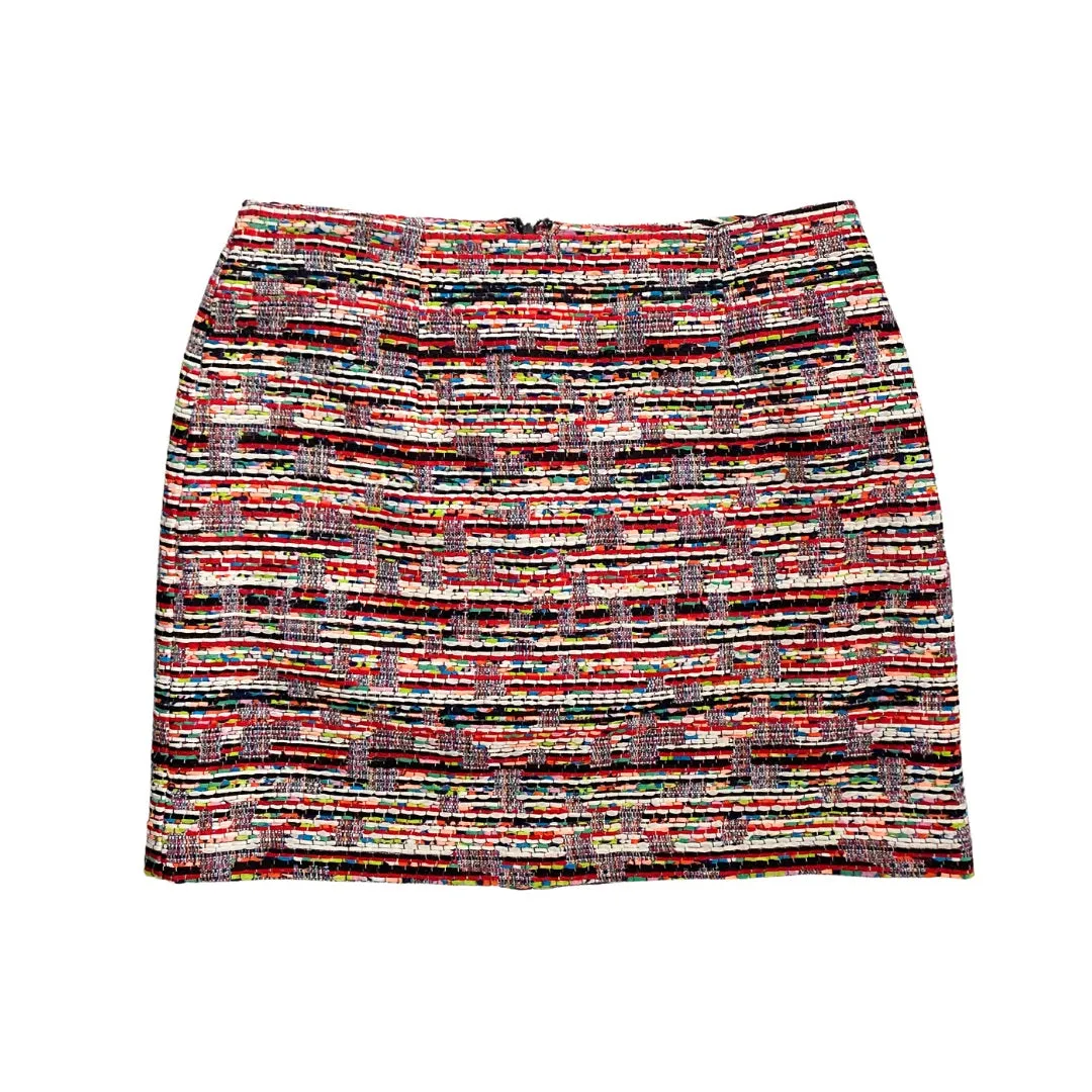 Monsoon Tweed Mini Skirt Red Multi SIZE 16