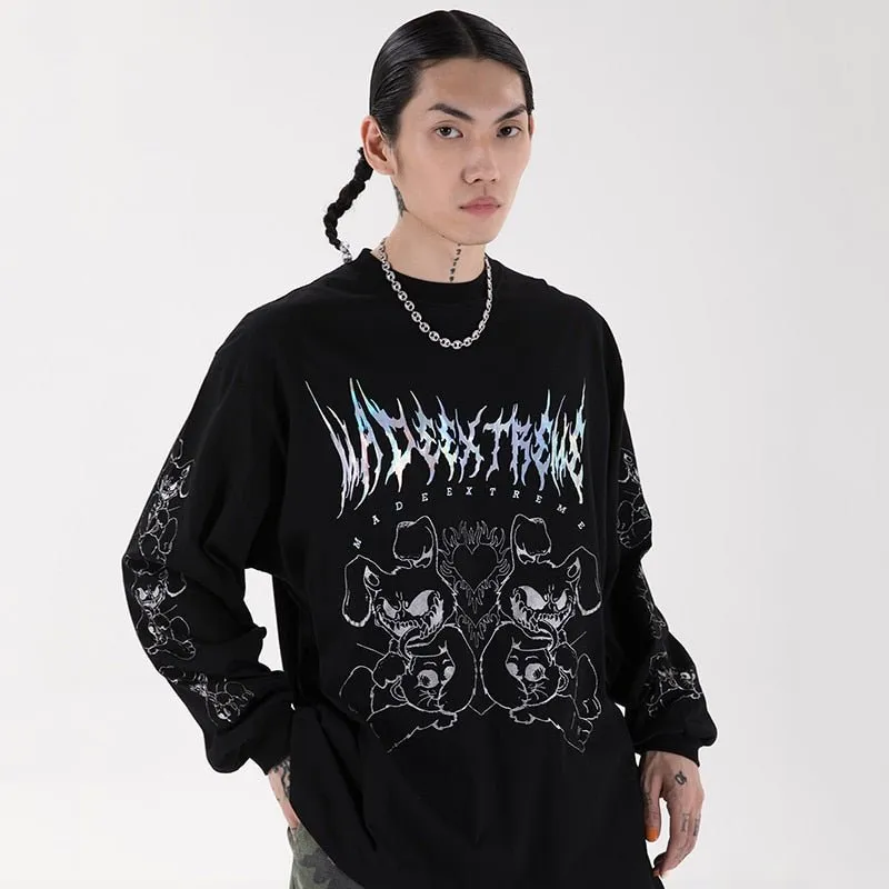 Monster Printed Oversize T Shirt