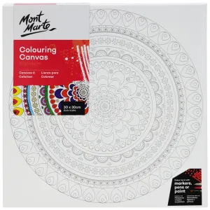 Mont Marte Colouring Canvas 30x30cm Mandala