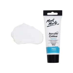 Mont Marte Studio Acrylic Paint Tube 75ml - Titanium White