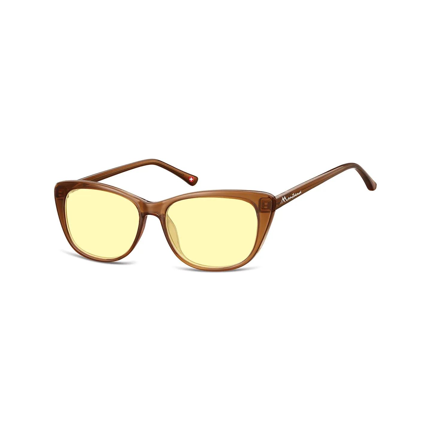 Montana Fashion Sunglasses - Cat 1 - Brown - Yellow Lenses