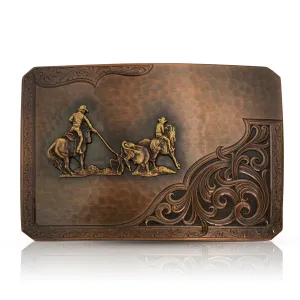 Montana Men's Rough Out with Team Roper Belt Buckle