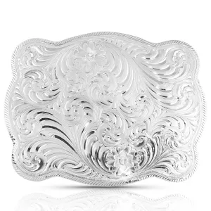 Montana Silversmith Simple Scalloped Silver Buckle