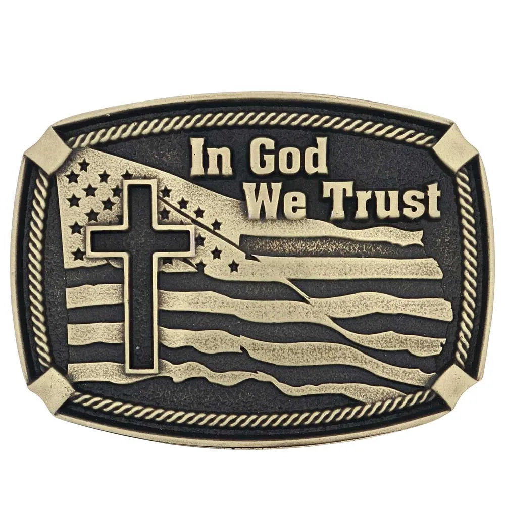 Montana Silversmiths "In God We Trust" Heritage Attitude Buckle