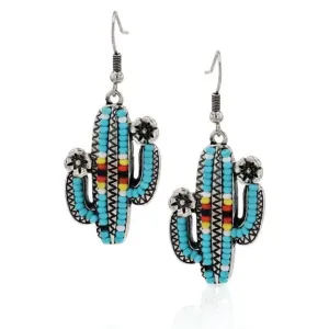 Montana Women's Blossoming Saguaro Beaded Attitude Earrings