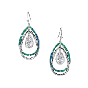 Montana Women's Opal Ribbons Teardrop Earrings