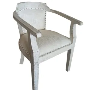 Montauk Distressed Cream accent chair