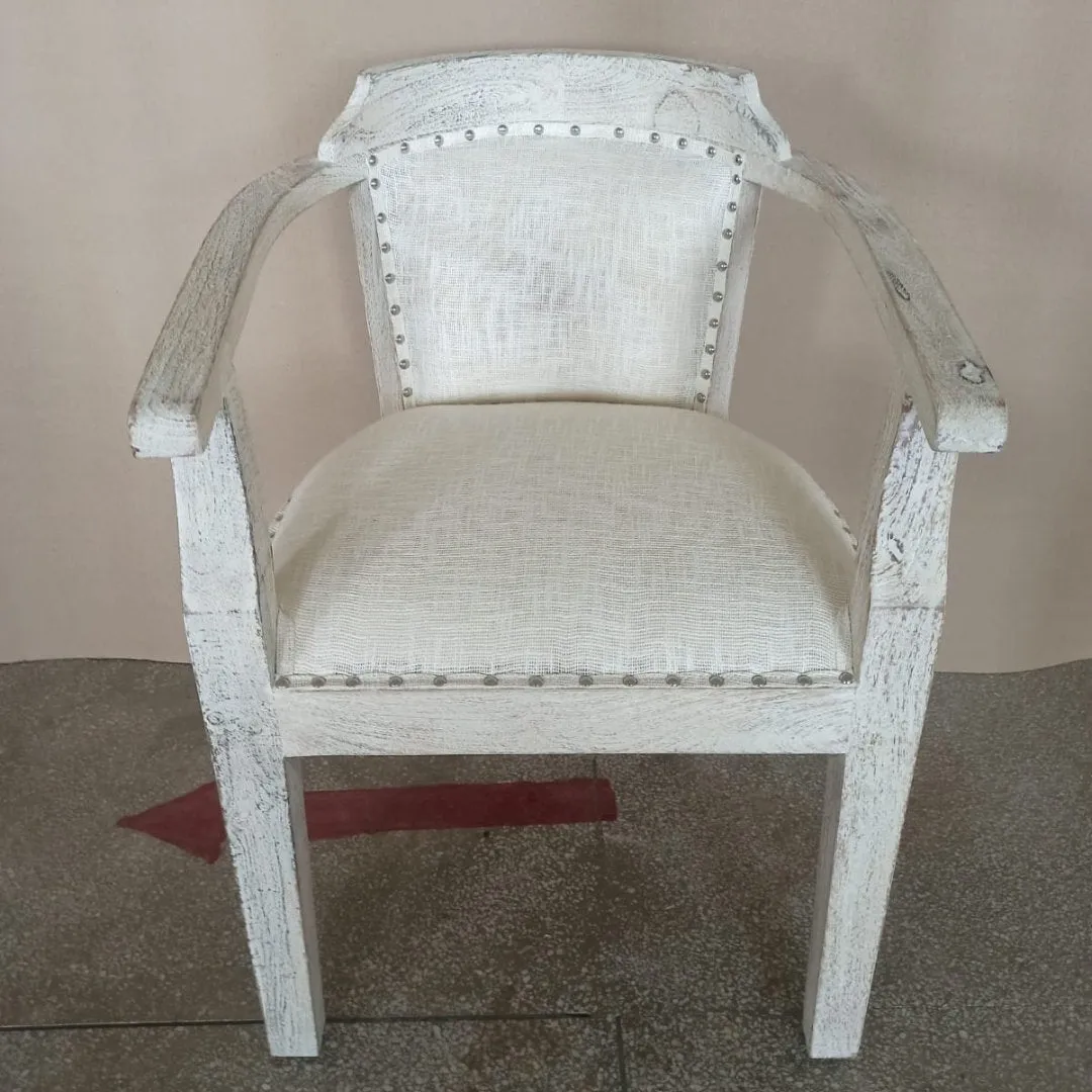 Montauk Distressed Cream accent chair