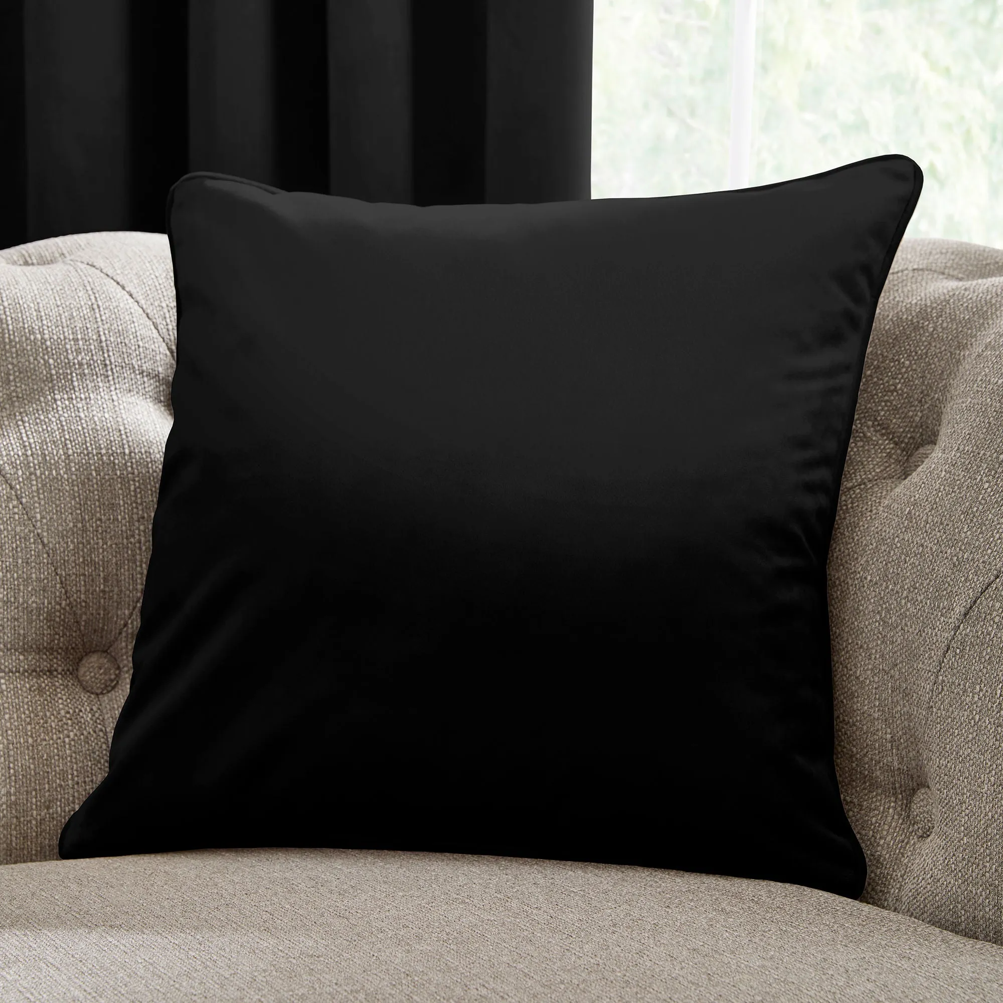 Montrose Cushion by Laurence Llewelyn-Bowen in Black 43 x 43cm