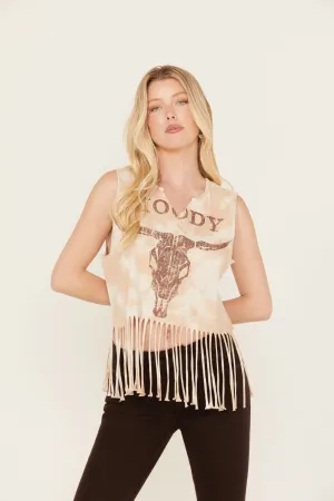 Moody Steer Head Fringe Tank