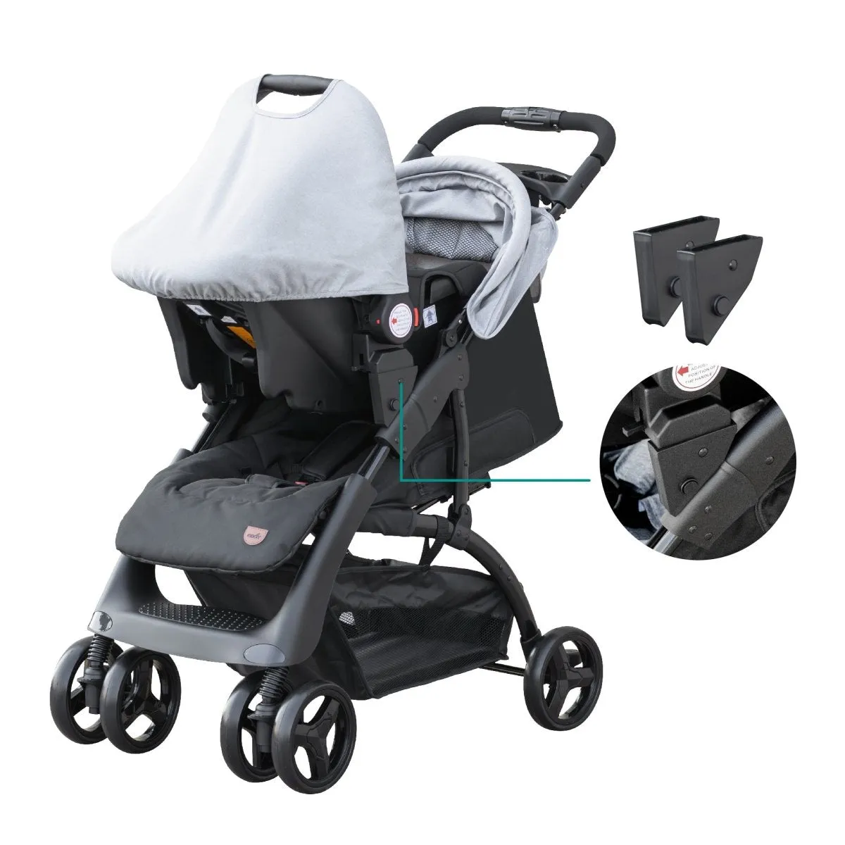 Moon Aria Go Travel System Lite Grey