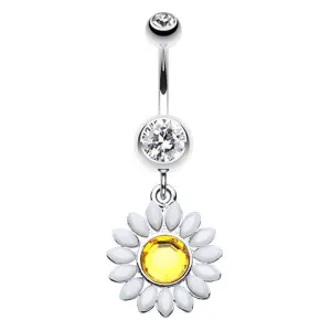 Moonflower Dangly Navel Ring