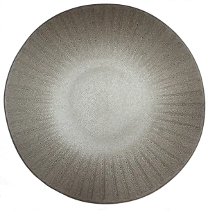 Moonlight Grey-Large Low Bowl Embossed 30 x H:5cm