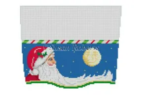 Moonlit Santa Stocking Topper Canvas