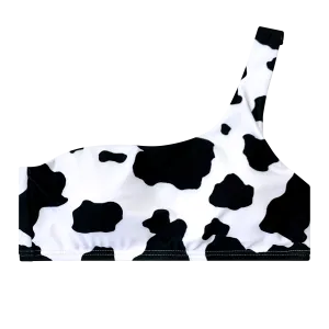 Mooo'd Cow Print Bikini Top