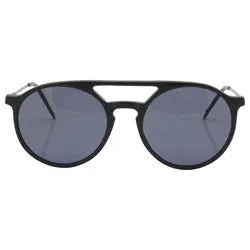 MOORE Matte Black Round Sunglasses