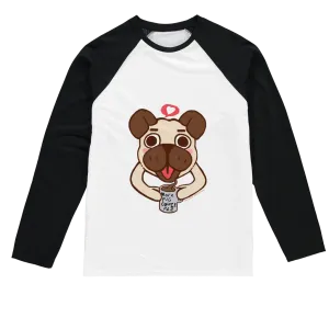 More Pug Coffee Please Sublimation Baseball Long Sleeve T-Shirt