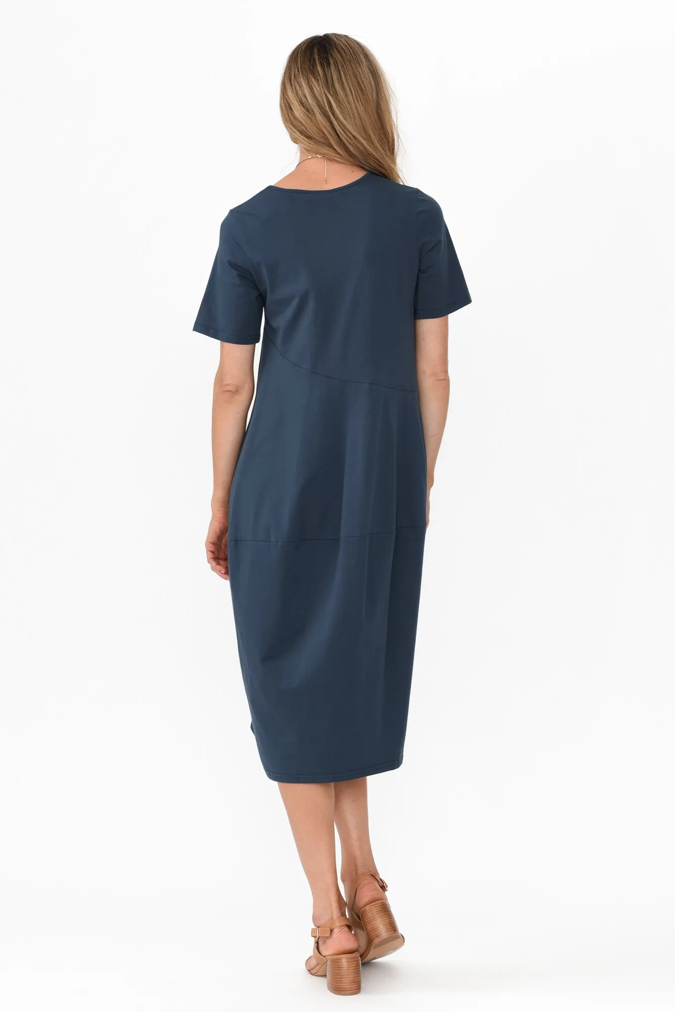 Morgan Deep Teal Diagonal Seam Dress