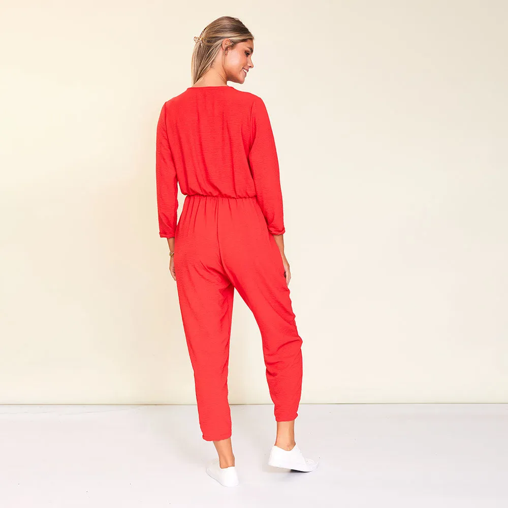 Morgan Jumpsuit (Red)