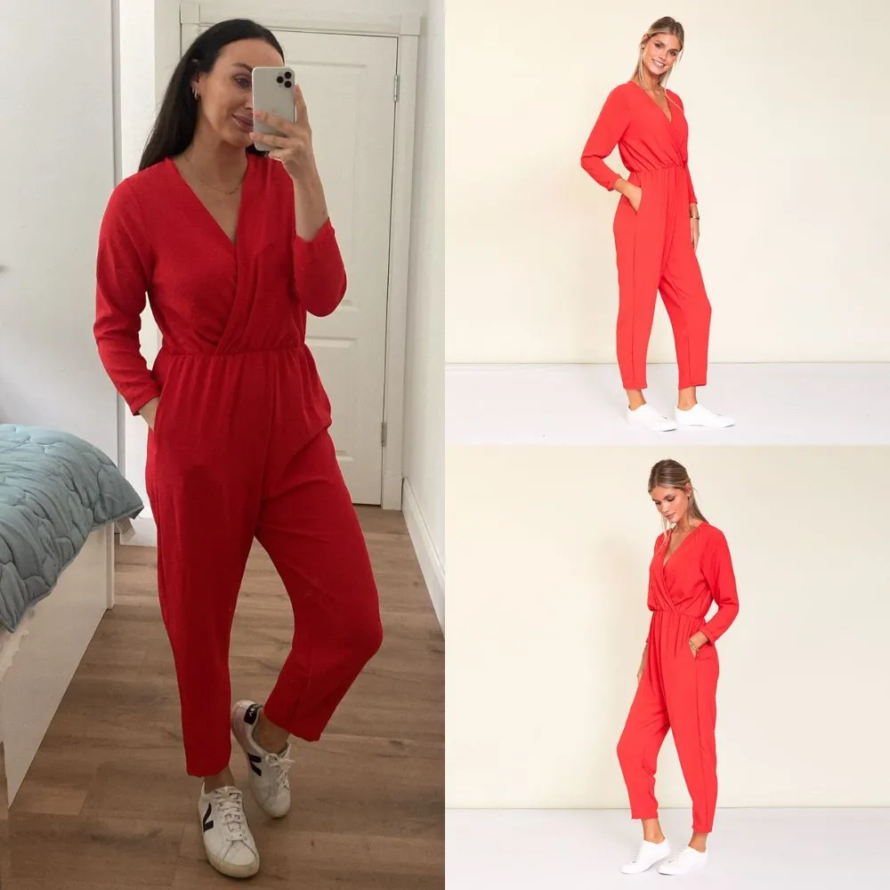 Morgan Jumpsuit (Red)