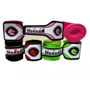 MORGAN MEXICO ELASTIC SHORT BOXING HAND WRAPS 108" - 2.75m long (PAIR)