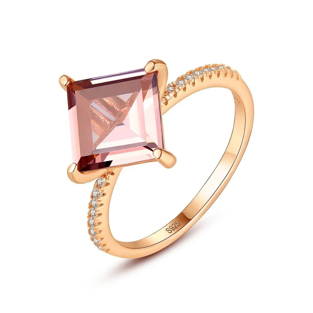 Morganite Simulant Gold Ring