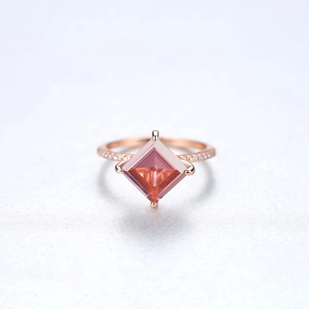 Morganite Simulant Gold Ring