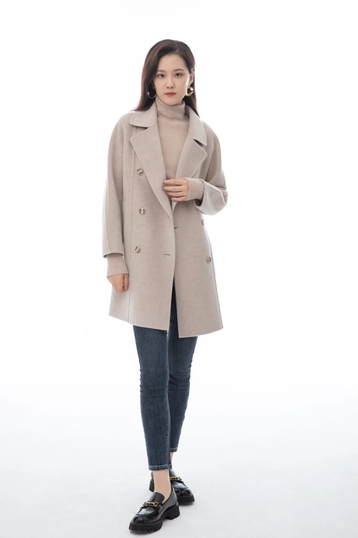 Morganite Wool Short Overcoats