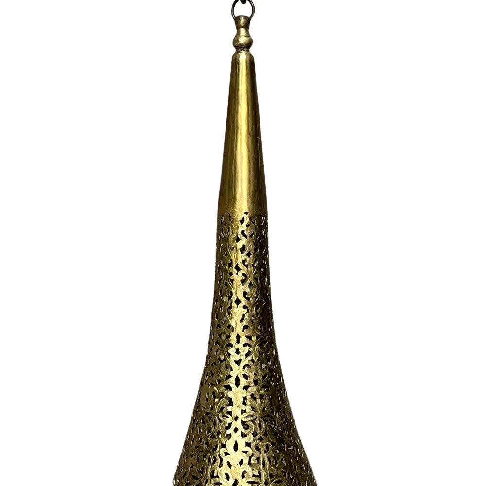 Moroccan Brass Teardrop Lantern - Extra Large