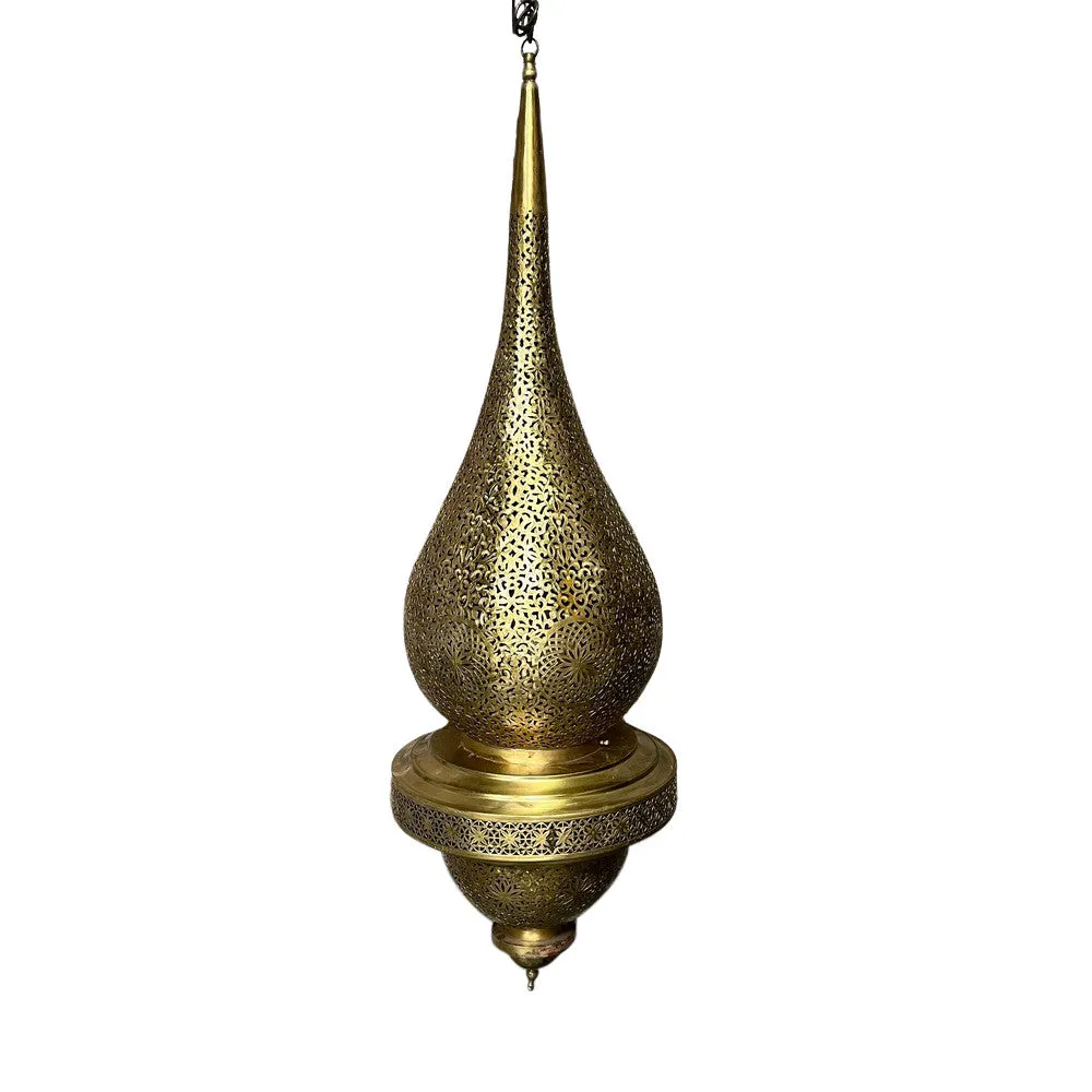 Moroccan Brass Teardrop Lantern - Extra Large