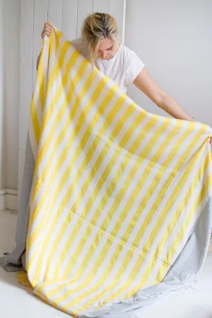 Moroccan Striped Bedcover Yellow