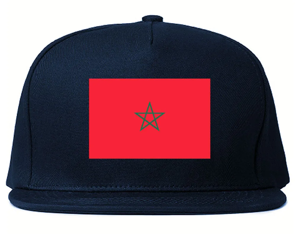 Morocco Flag Country Printed Snapback Hat Cap