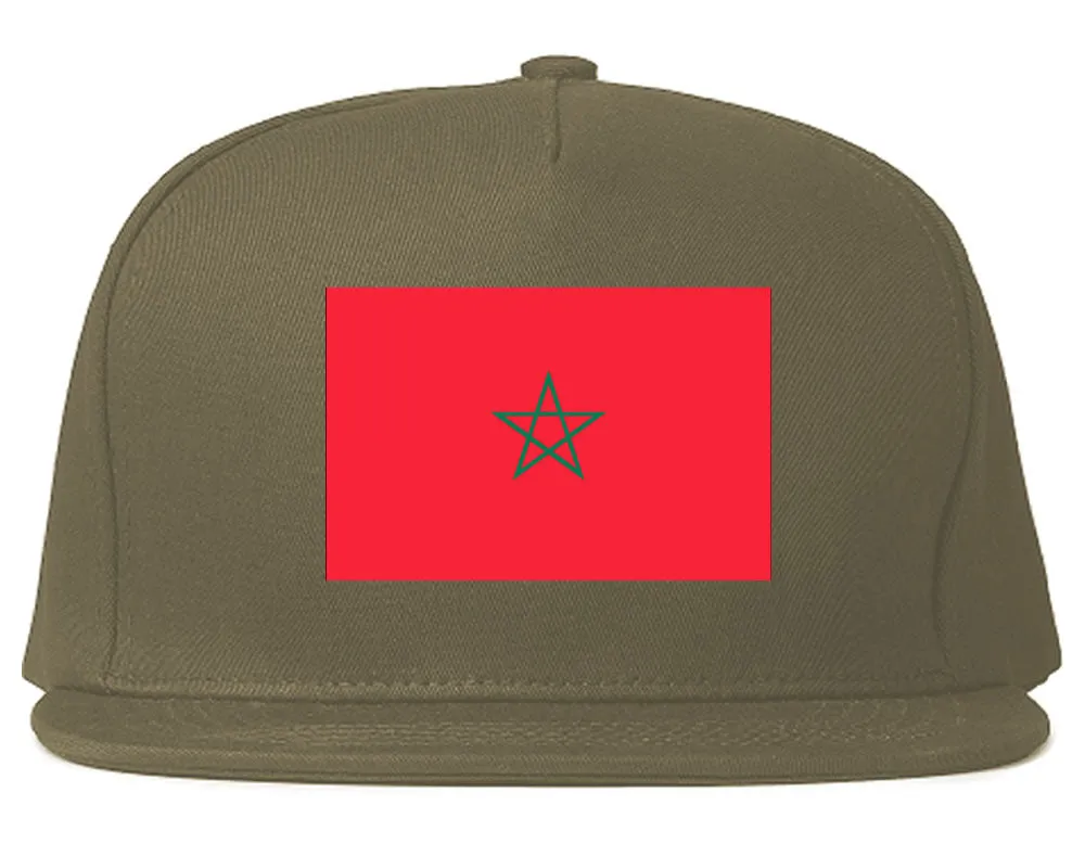 Morocco Flag Country Printed Snapback Hat Cap