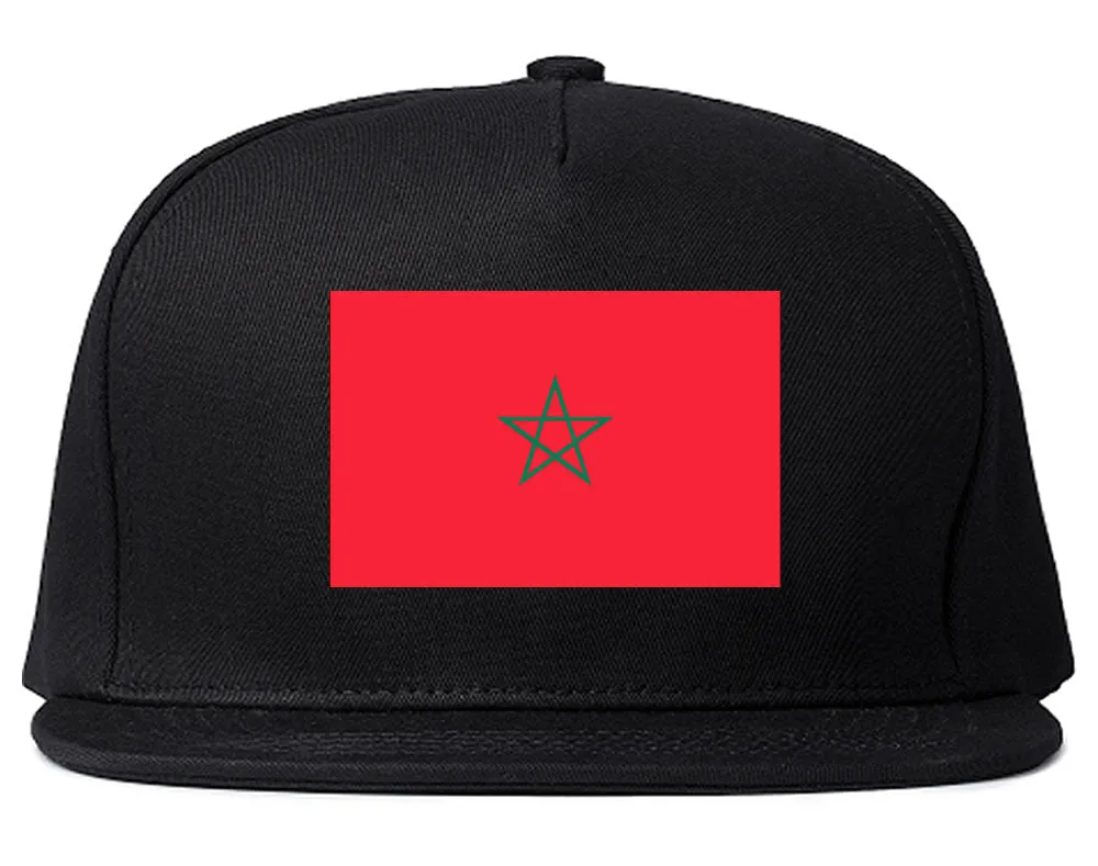 Morocco Flag Country Printed Snapback Hat Cap