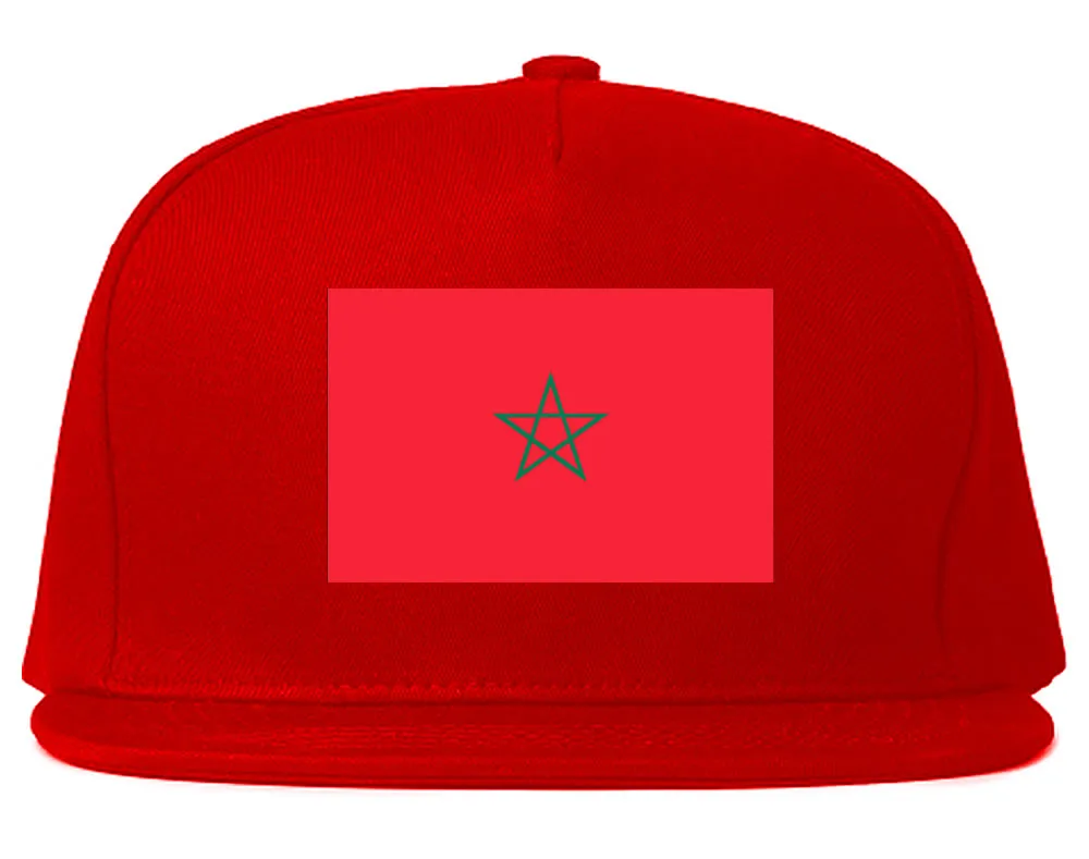 Morocco Flag Country Printed Snapback Hat Cap