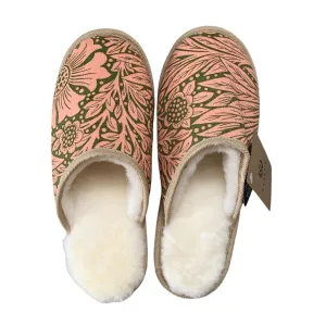 Morris Marigold Pink Large White Slippers