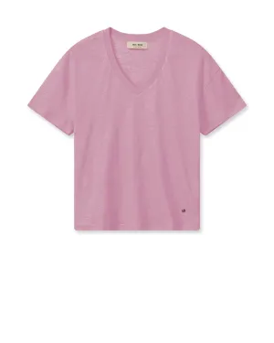 MOS MOSH | CASA V-SS FOIL TEE  | BEGONIA PINK