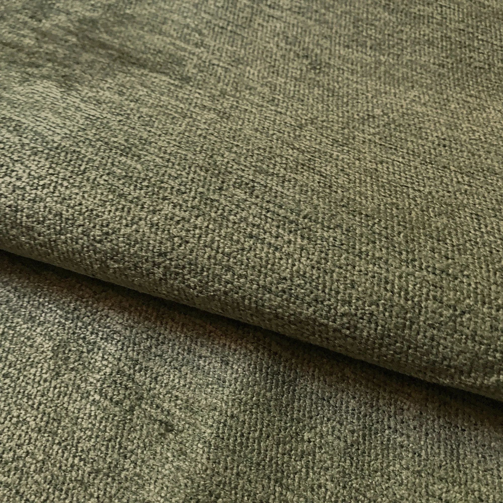 Moss Green Rustic Solid Chenille Upholstery Fabric 56"