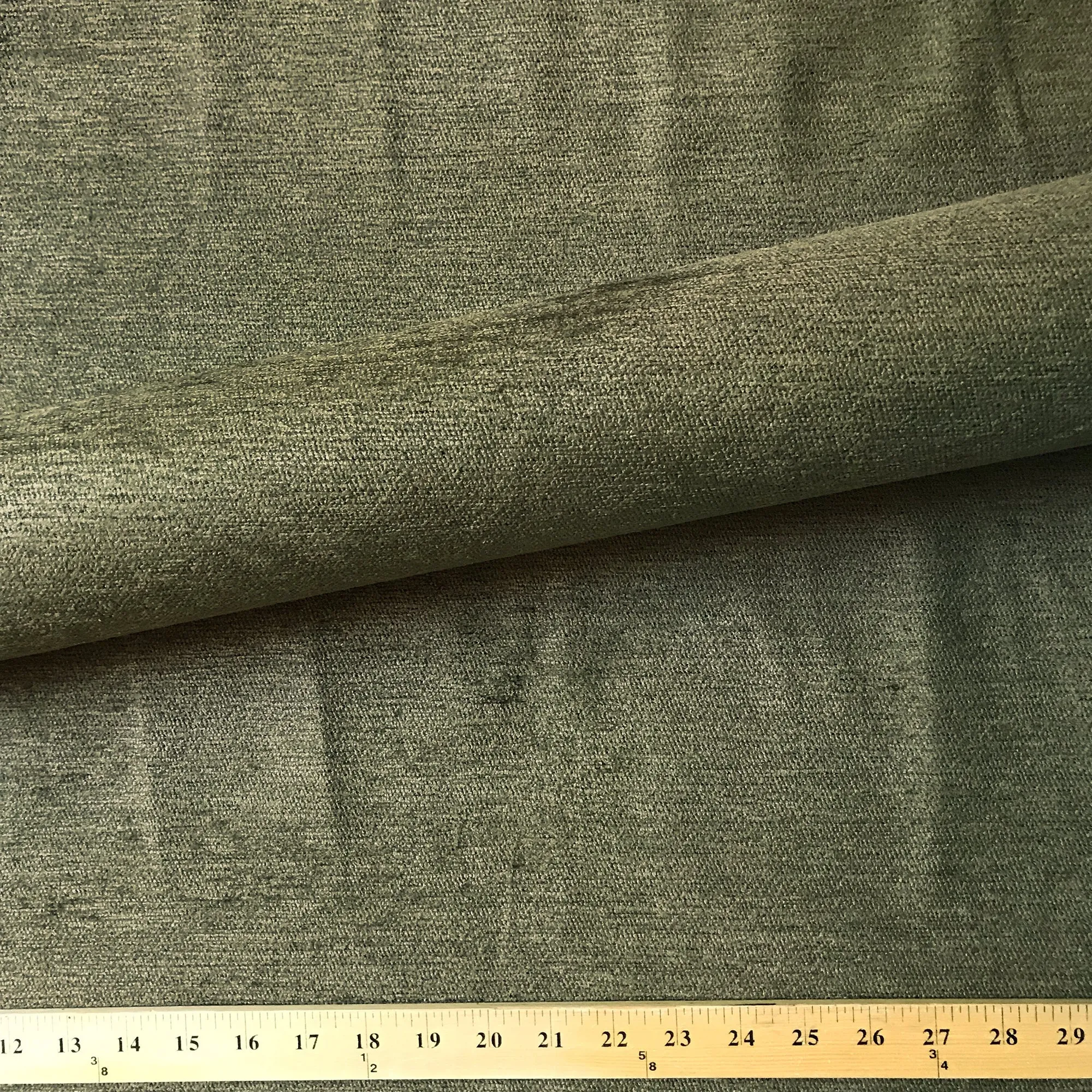 Moss Green Rustic Solid Chenille Upholstery Fabric 56"