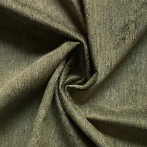 Moss Green Rustic Solid Chenille Upholstery Fabric 56"