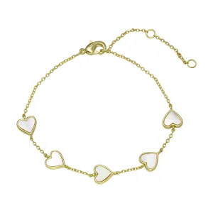 Mother Of Pearl Heart Bracelet