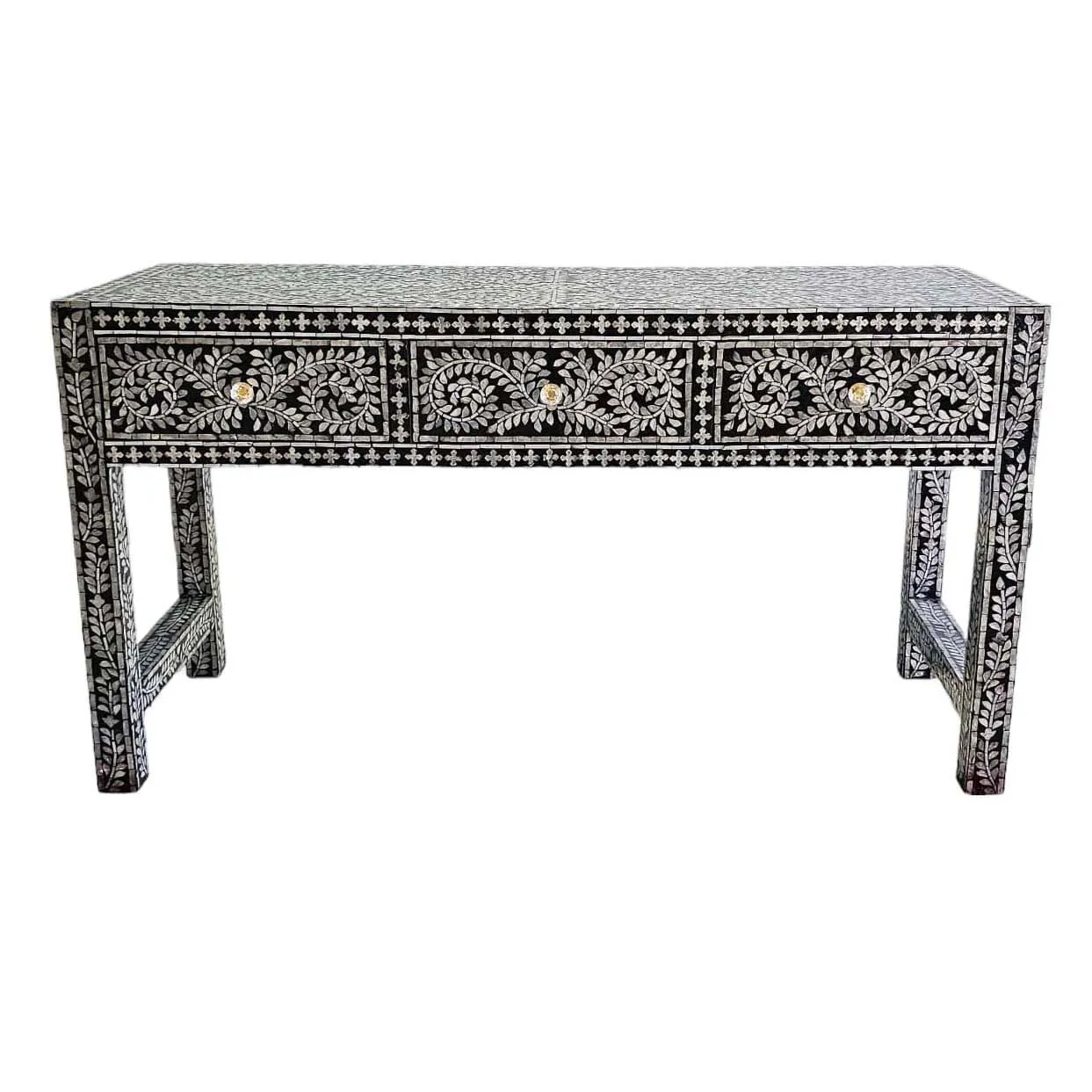 MOTHER OF PEARL OPULENT 3 DRAWER CONSOLE TABLE