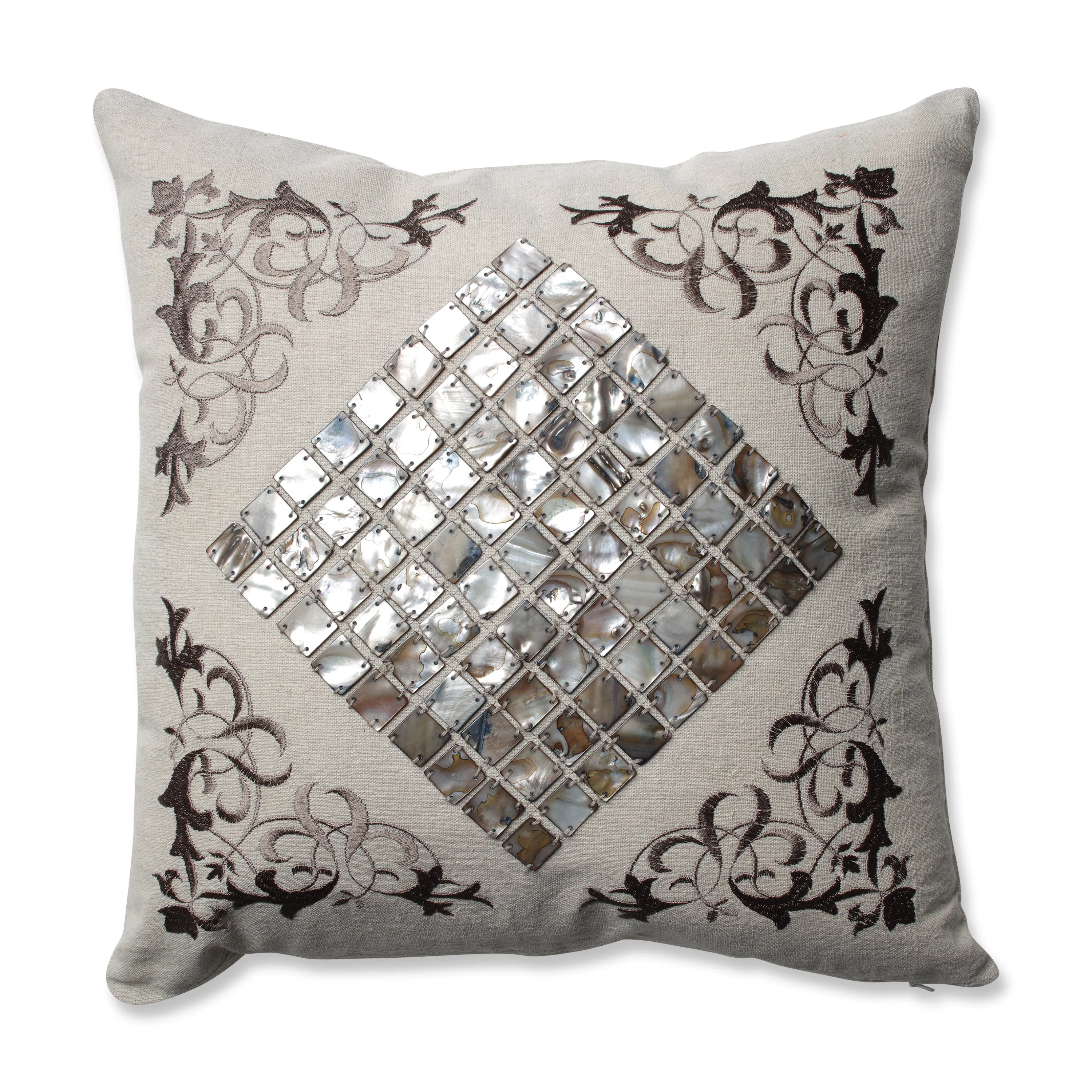 Mother Of Pearl Sand 16.5-Inch Throw Pillow