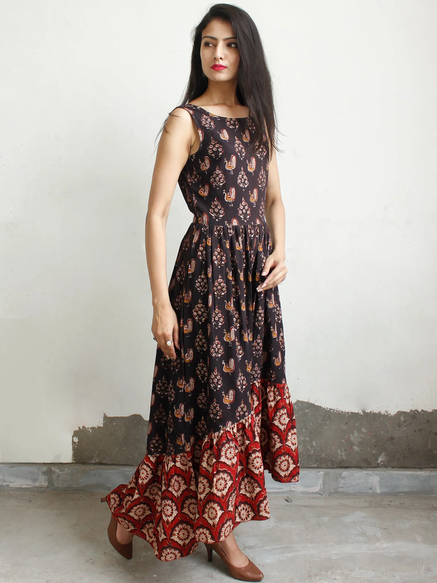 MOTIF STORY   - Hand Block Printed Cotton Long Dress  - D274F1810