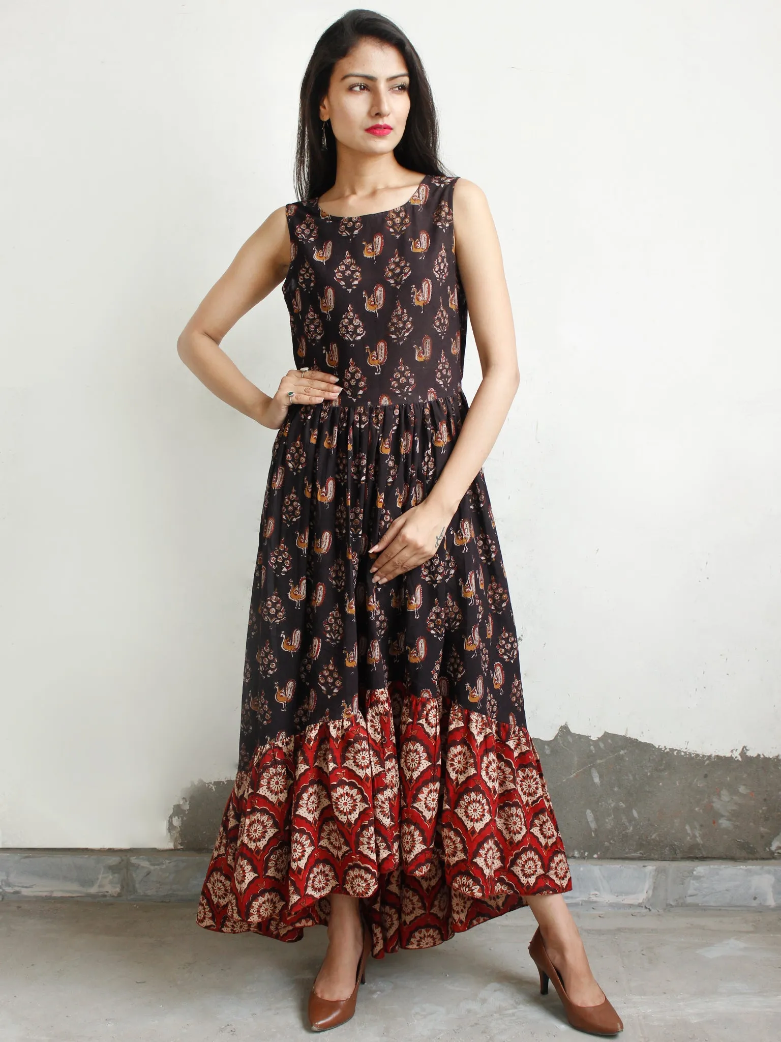 MOTIF STORY   - Hand Block Printed Cotton Long Dress  - D274F1810