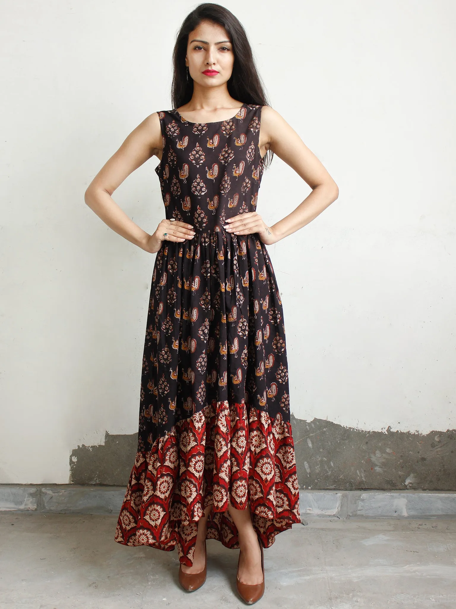 MOTIF STORY   - Hand Block Printed Cotton Long Dress  - D274F1810