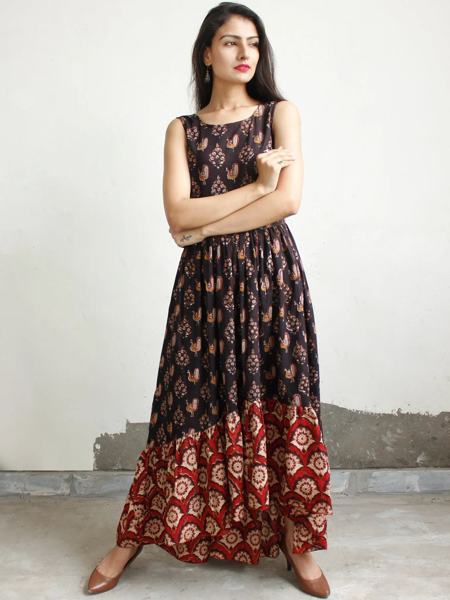 MOTIF STORY   - Hand Block Printed Cotton Long Dress  - D274F1810