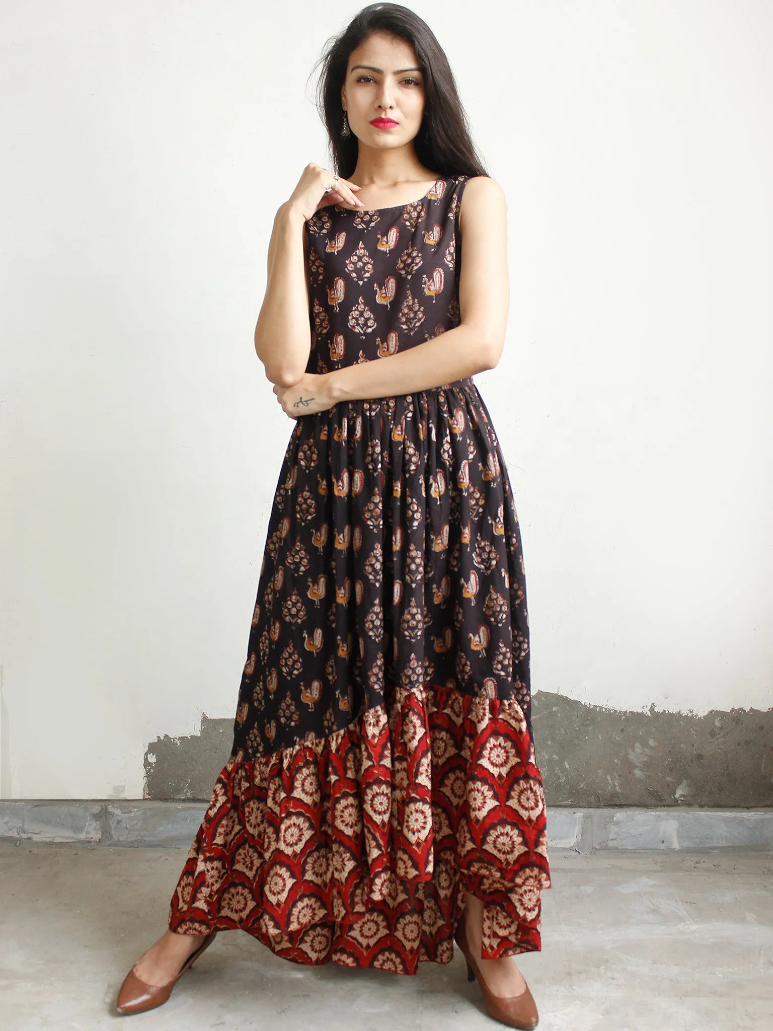 MOTIF STORY   - Hand Block Printed Cotton Long Dress  - D274F1810